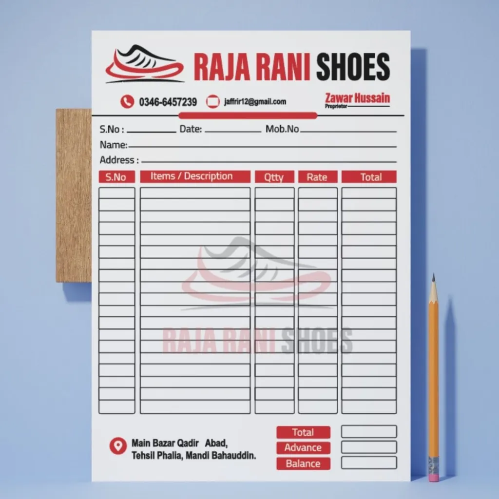 INVOICE BOOK |  A5 SIZE (SINGLE COLOR, 68)